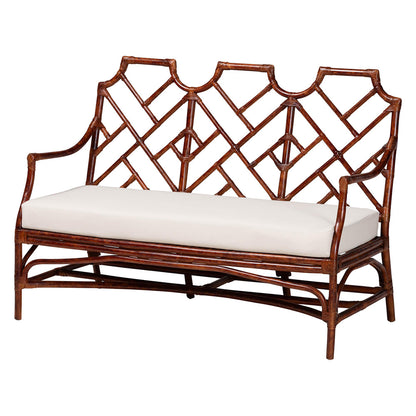 bali & pari - AellaLoveseat in Marbled Tortoise Brown - Amadea-Tortoise/Rattan-Cushion-Sofa view 1