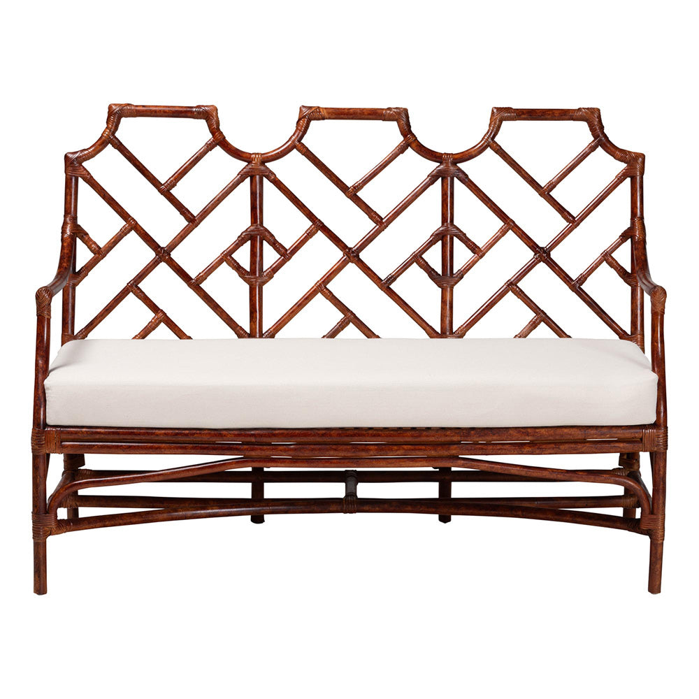 bali & pari - AellaLoveseat in Marbled Tortoise Brown - Amadea-Tortoise/Rattan-Cushion-Sofa view 2