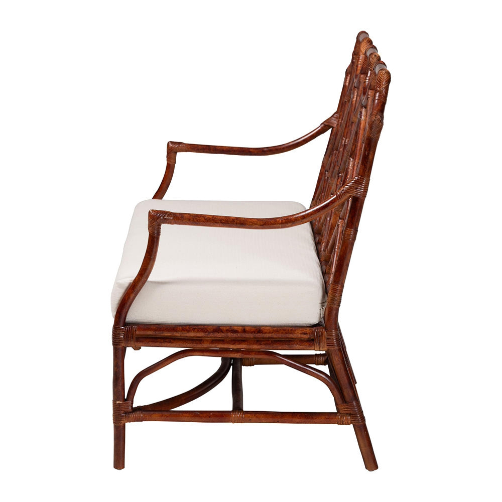 bali & pari - AellaLoveseat in Marbled Tortoise Brown - Amadea-Tortoise/Rattan-Cushion-Sofa view 3
