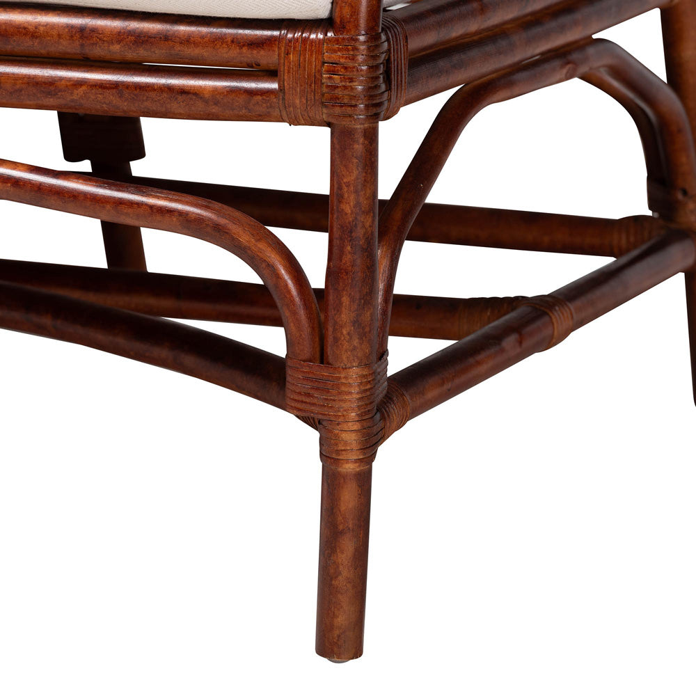 bali & pari - AellaLoveseat in Marbled Tortoise Brown - Amadea-Tortoise/Rattan-Cushion-Sofa view 6