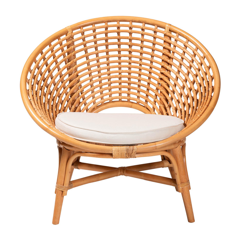 bali & pari - Aerin Chair in Light honey/White - Aerin-Light Honey Rattan-CC view 2