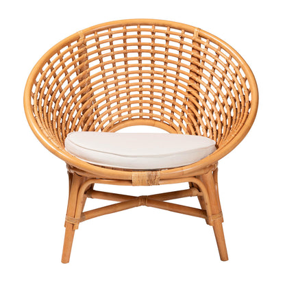 bali & pari - Aerin Chair in Light honey/White - Aerin-Light Honey Rattan-CC view 2