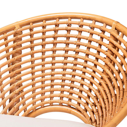 bali & pari - Aerin Chair in Light honey/White - Aerin-Light Honey Rattan-CC view 5