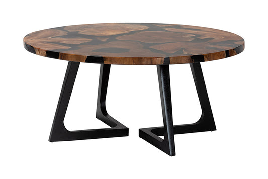 bali & pari - Agata Coffee Table - Agata-Patterned Resin-CT-Boxed view 1