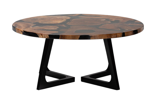 bali & pari - Agata Coffee Table - Agata-Patterned Resin-CT-Boxed view 2