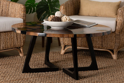 bali & pari - Agata Coffee Table - Agata-Patterned Resin-CT-Boxed view 5