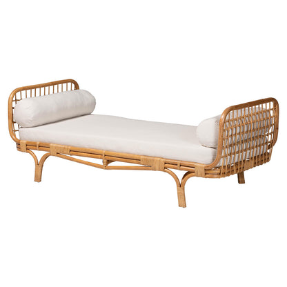 bali & pari - Aiko Daybed in Light Honey - Aiko-Natural Rattan-Cushioned-Daybed view 1