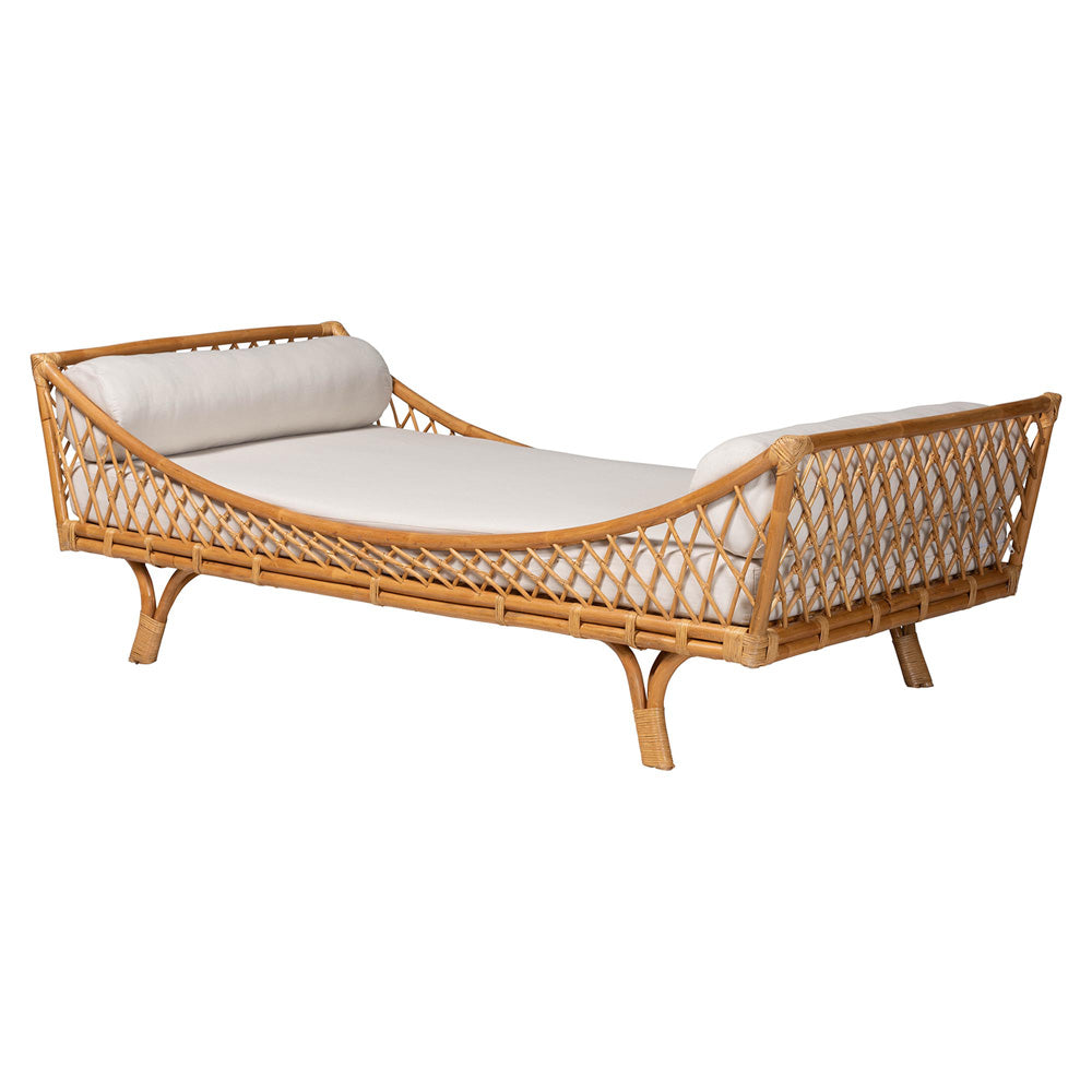 bali & pari - Akemi Daybed in Light Honey - Akemi-Natural Rattan-Cushioned-Daybed view 1