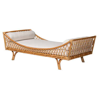 bali & pari - Akemi Daybed in Light Honey - Akemi-Natural Rattan-Cushioned-Daybed view 1