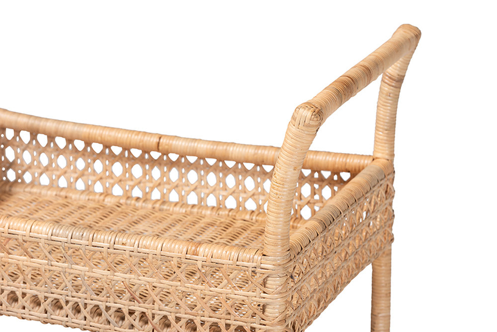 bali & pari - Alaina Cart - Alaina-Natural Rattan-Cart view 6