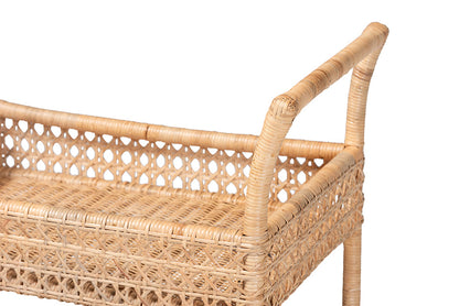 bali & pari - Alaina Cart - Alaina-Natural Rattan-Cart view 6