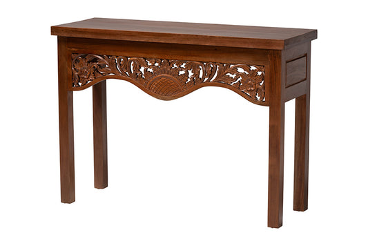 bali & pari - Alannis Console Table - Alannis-Light Brown Wooden-Console Table-Boxed view 1