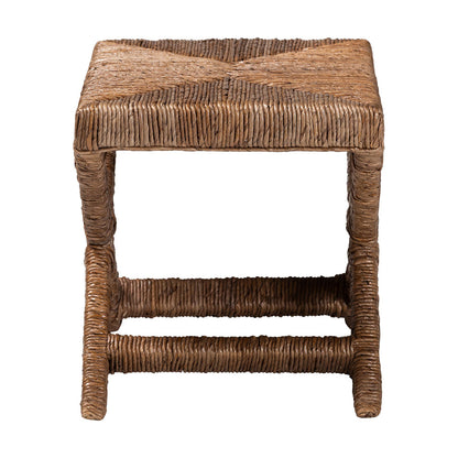 bali & pari - Alda Ottoman Footstool in Natural Brown - Alda-Light Honey Wooden-Stool view 3