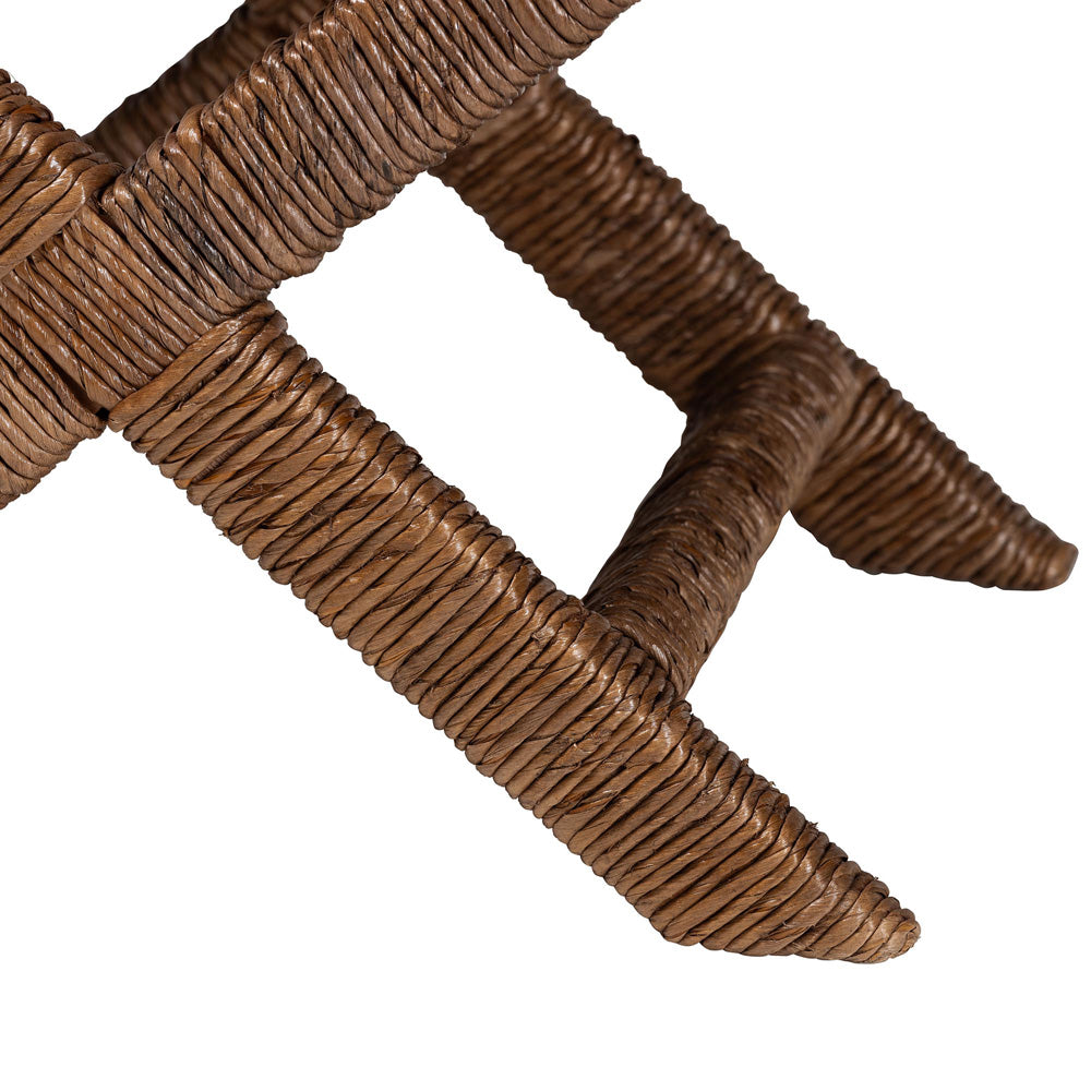 bali & pari - Alda Ottoman Footstool in Natural Brown - Alda-Light Honey Wooden-Stool view 4