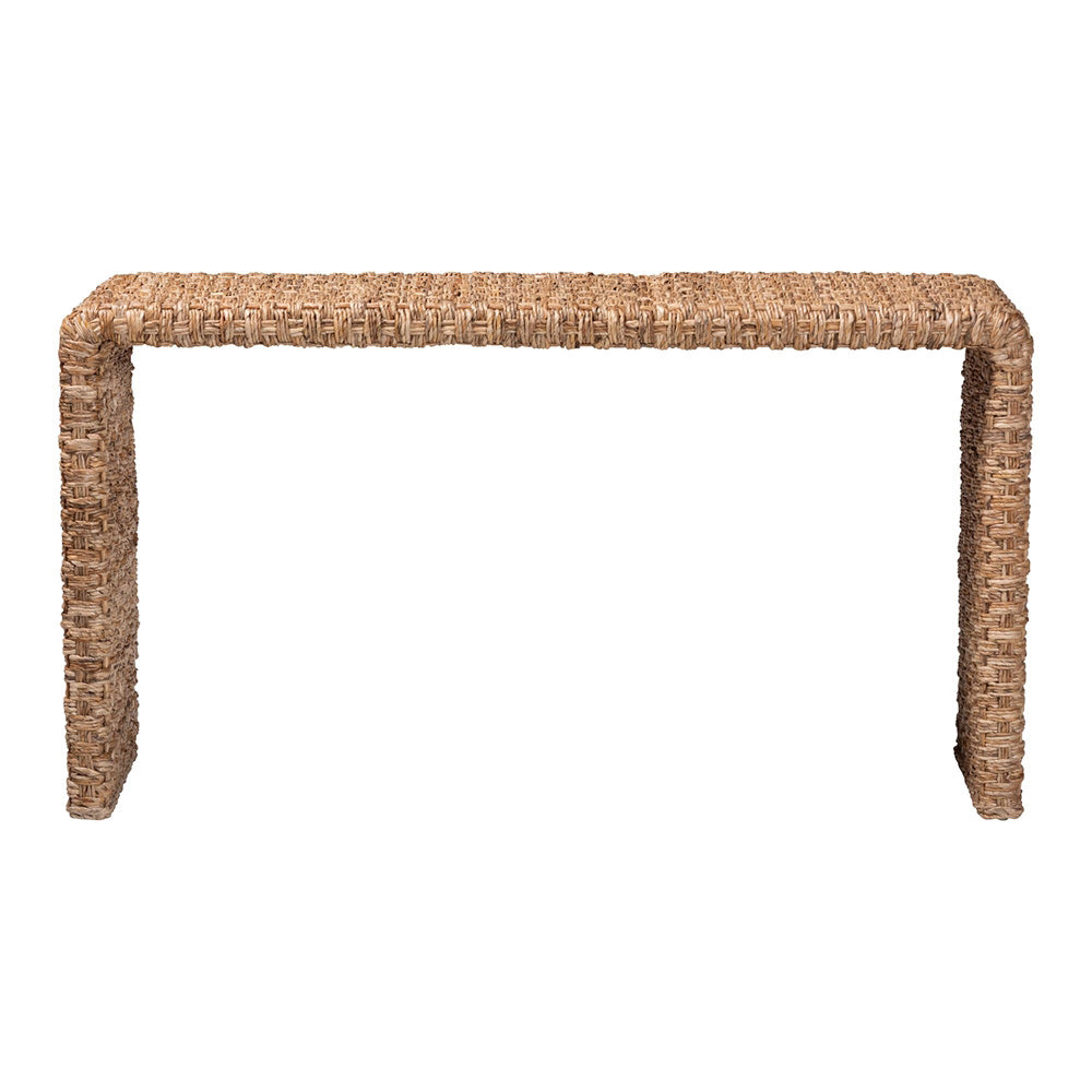 bali & pari - AldaConsole Table in Natural Brown - Alda-Light Honey Rattan-Console Table view 2