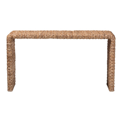 bali & pari - AldaConsole Table in Natural Brown - Alda-Light Honey Rattan-Console Table view 2
