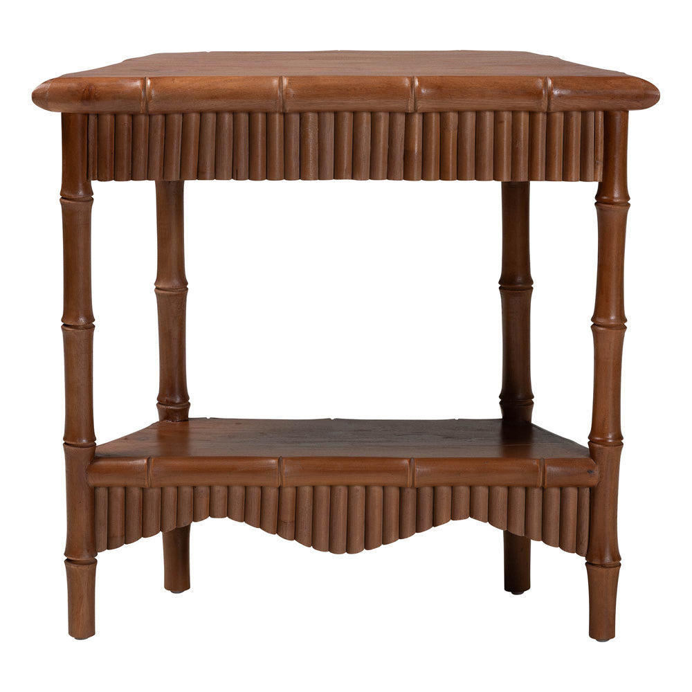 bali & pari - AlessaConsole Table in Mahogany Brown - Alessa-Light Brown Wooden-32in-Console Table view 4