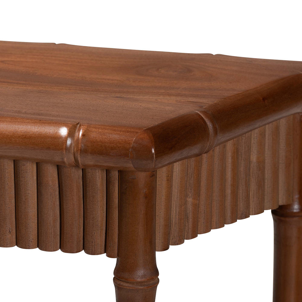 bali & pari - AlessaConsole Table in Mahogany Brown - Alessa-Light Brown Wooden-32in-Console Table view 5