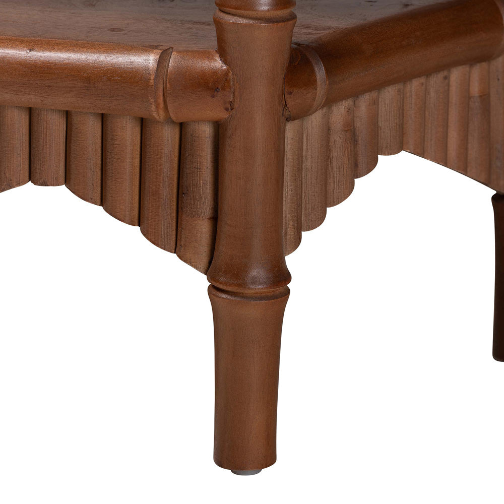 bali & pari - AlessaConsole Table in Mahogany Brown - Alessa-Light Brown Wooden-32in-Console Table view 6