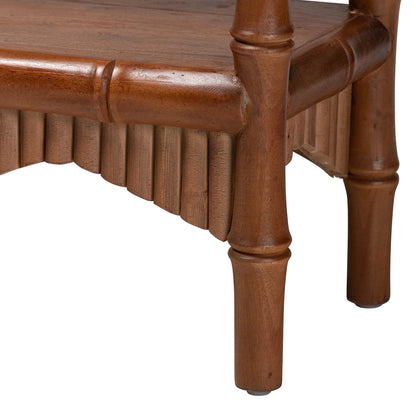 bali & pari - AlessaConsole Table in Mahogany Brown - Alessa-Light Brown Wooden-54in-Console Table view 5