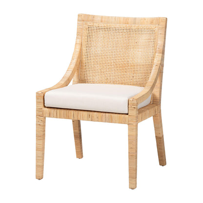 bali & pari - Alexis Dining Chair in Light Honey - Alexis-Light Honey Rattan-Cushion-DC view 1