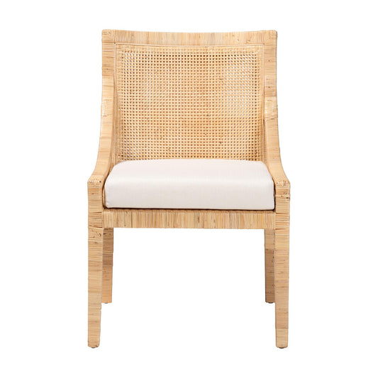 bali & pari - Alexis Dining Chair in Light Honey - Alexis-Light Honey Rattan-Cushion-DC view 2