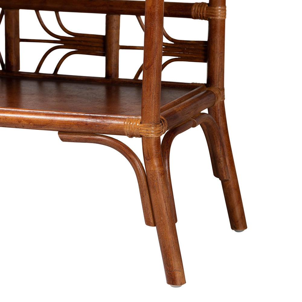 bali & pari - Aleya Shelving Unit in Marbled Tortoise Brown - WS210-Tortoise Rattan-Shelf view 6