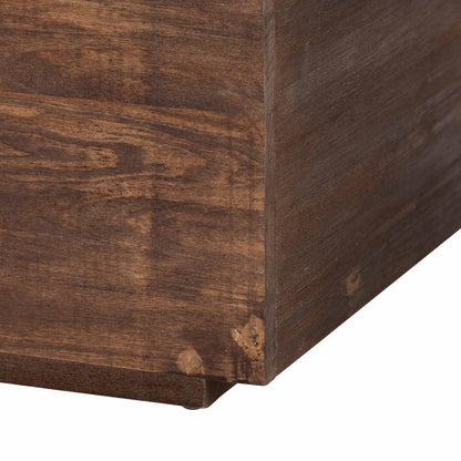bali & pari  - Alfonso Storage Trunk in Brown Wash - Alfonso-Brown-Wooden-Bench-Boxed view 7