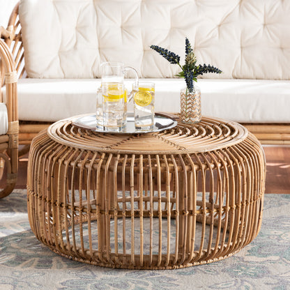 bali & pari - Aliane Coffee Table in Natural Brown - DC8041-Rattan-CT view 5