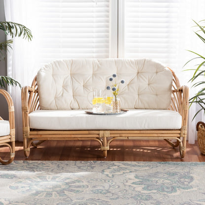 bali & pari - Aliane Loveseat in White/Natural Brown - DC8041-Rattan-LS view 8