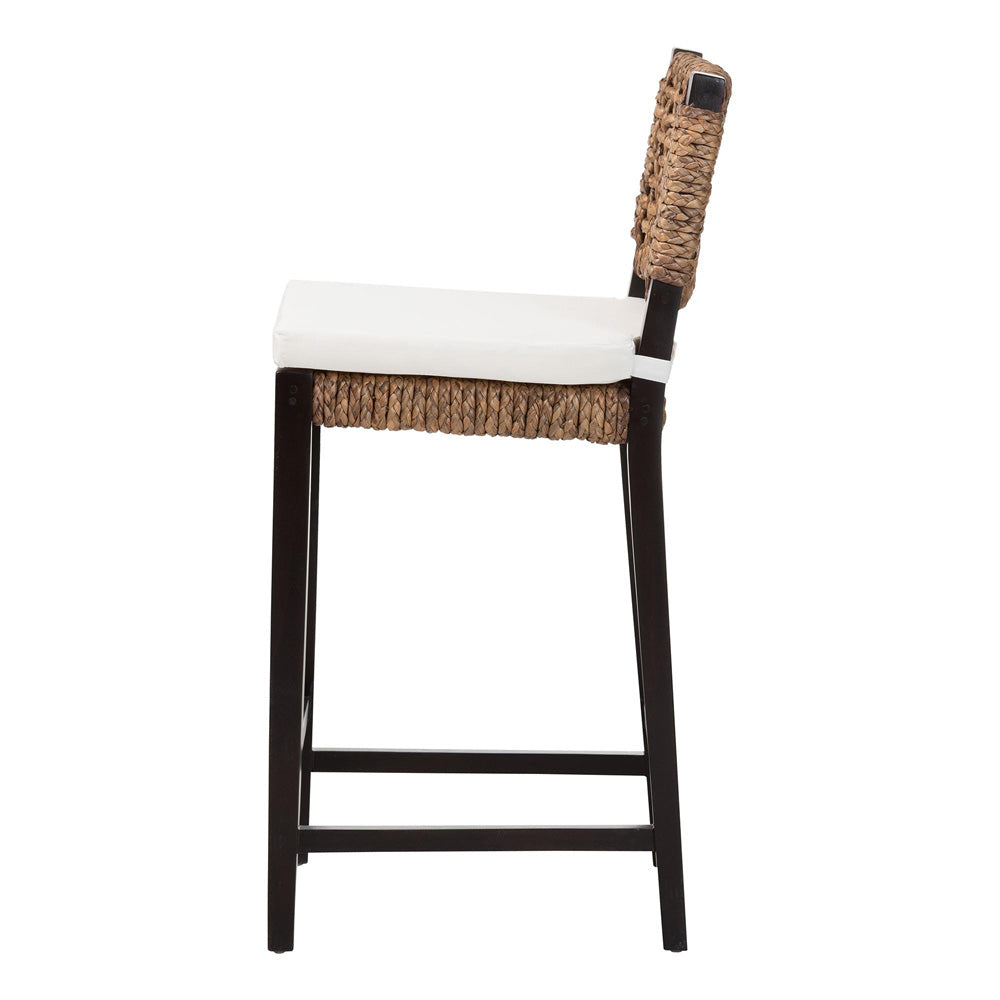 bali & pari - Alise Bar Stool in Natural Brown/Dark Brown - Alise-Mahogany-Cushion-BS view 3