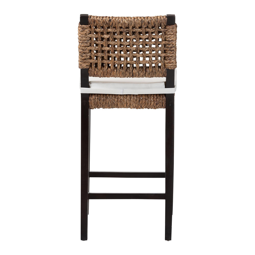 bali & pari - Alise Bar Stool in Natural Brown/Dark Brown - Alise-Mahogany-Cushion-BS view 4