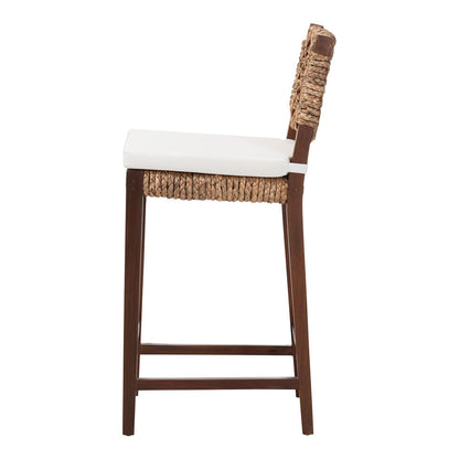 bali & pari - Alise Bar Stool in Natural/Earthy Brown - Alise-Mahogany-Brown-Cushion-BS view 3