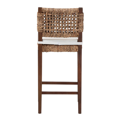 bali & pari - Alise Bar Stool in Natural/Earthy Brown - Alise-Mahogany-Brown-Cushion-BS view 4
