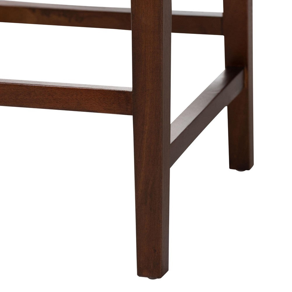 bali & pari - Alise Bar Stool in Natural/Earthy Brown - Alise-Mahogany-Brown-Cushion-BS view 6