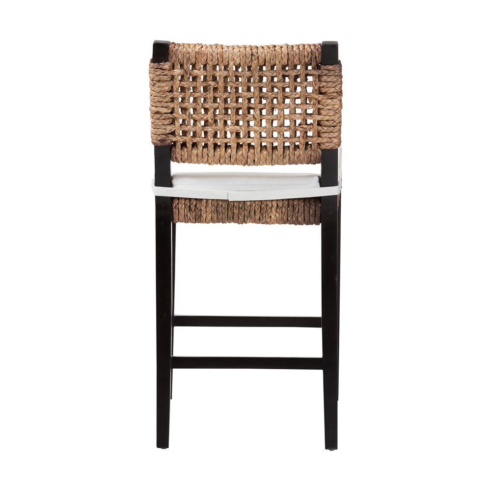 bali & pari - Alise Counter Stool in Dark Brown/Natural Brown - Alise-Mahogany-Cushion-CS view 4