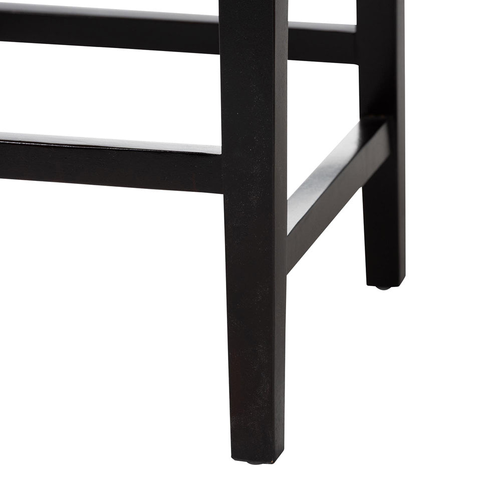 bali & pari - Alise Counter Stool in Dark Brown/Natural Brown - Alise-Mahogany-Cushion-CS view 6
