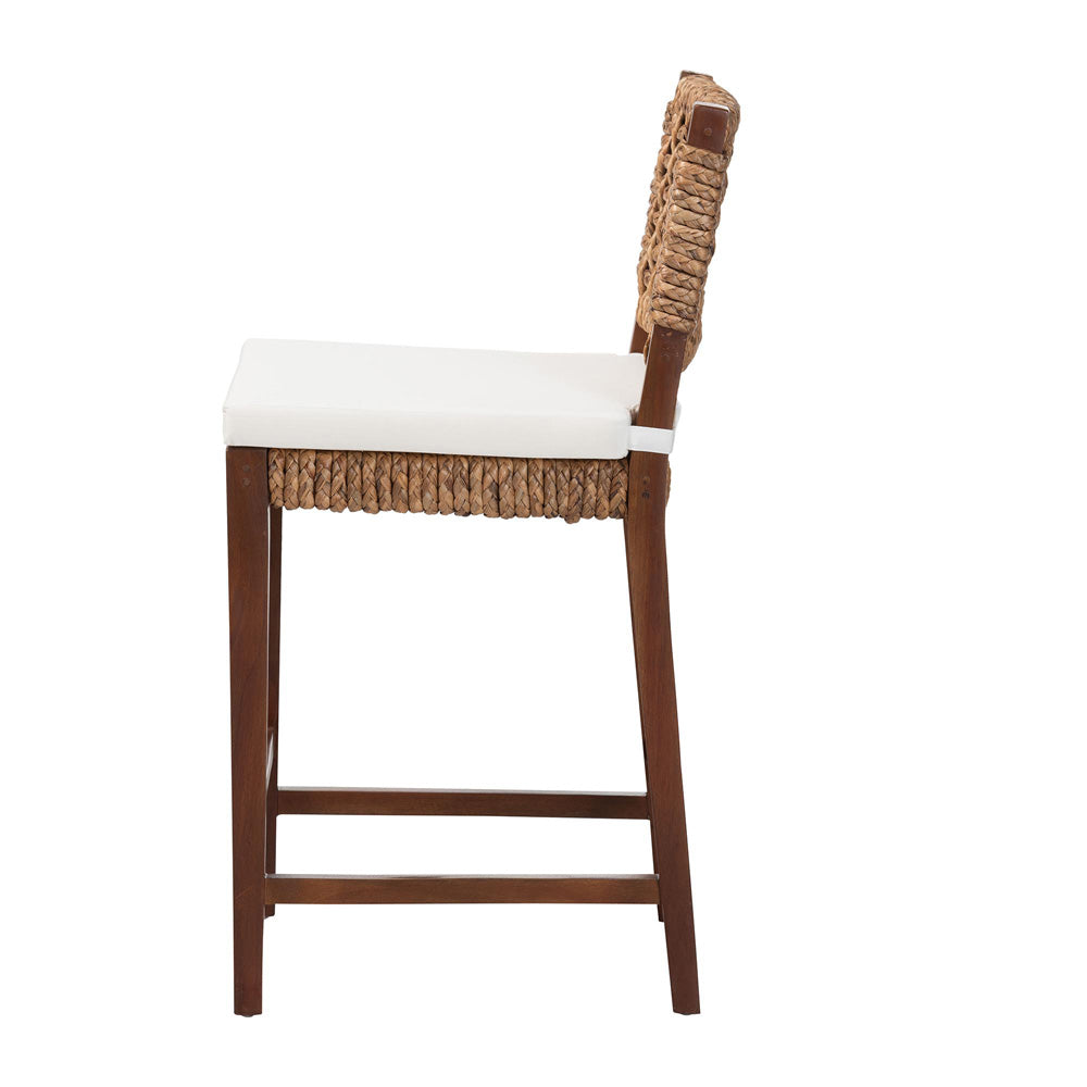 bali & pari - Alise Counter Stool in Natural Brown/Earthy Brown - Alise-Mahogany-Brown-Cushion-CS view 3