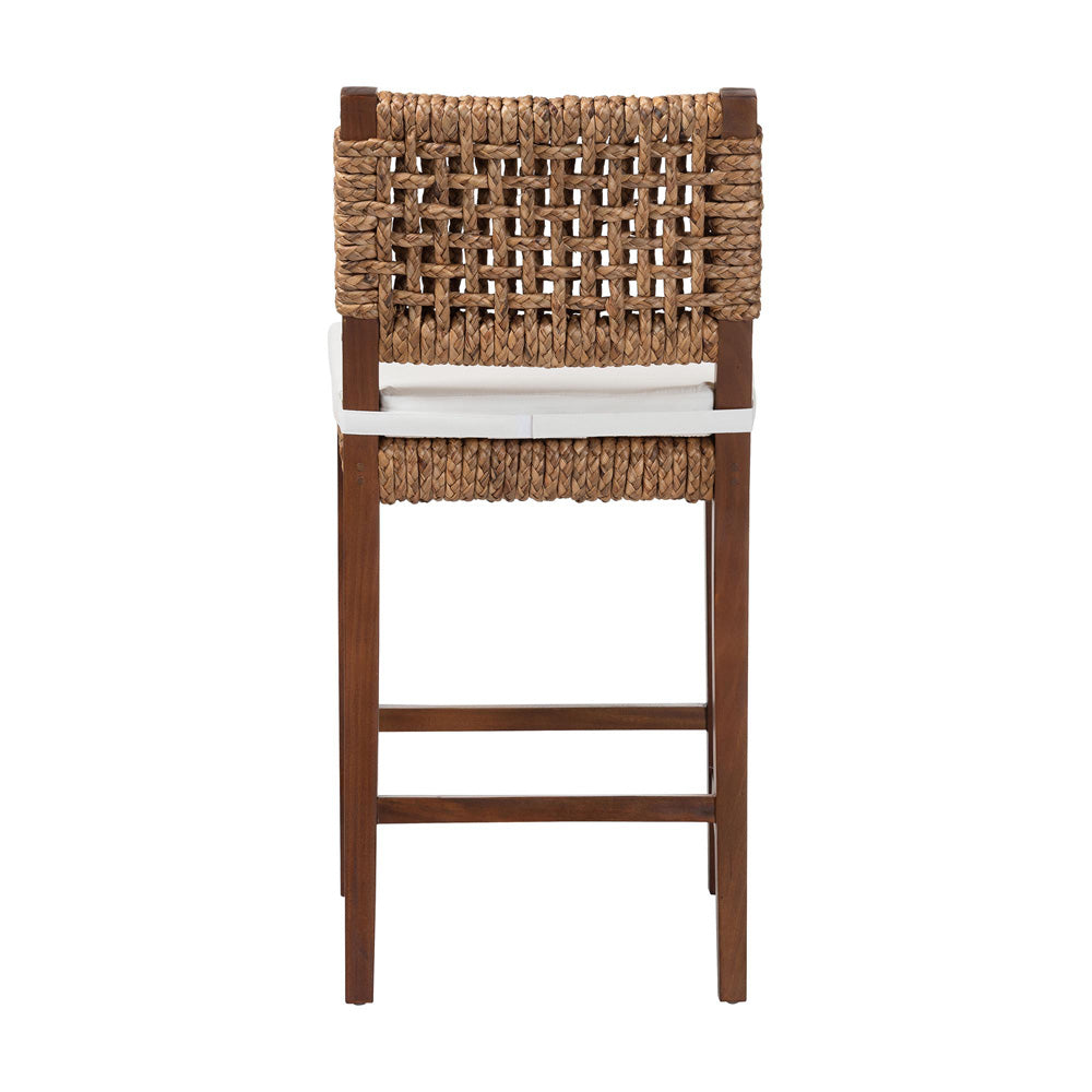 bali & pari - Alise Counter Stool in Natural Brown/Earthy Brown - Alise-Mahogany-Brown-Cushion-CS view 4