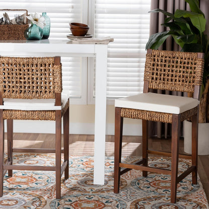 bali & pari - Alise Counter Stool in Natural Brown/Earthy Brown - Alise-Mahogany-Brown-Cushion-CS view 8