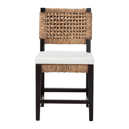 bali & pari - Alise Dining Chair in Dark Brown/Natural Brown - Alise-Mahogany-Cushion-DC view 2