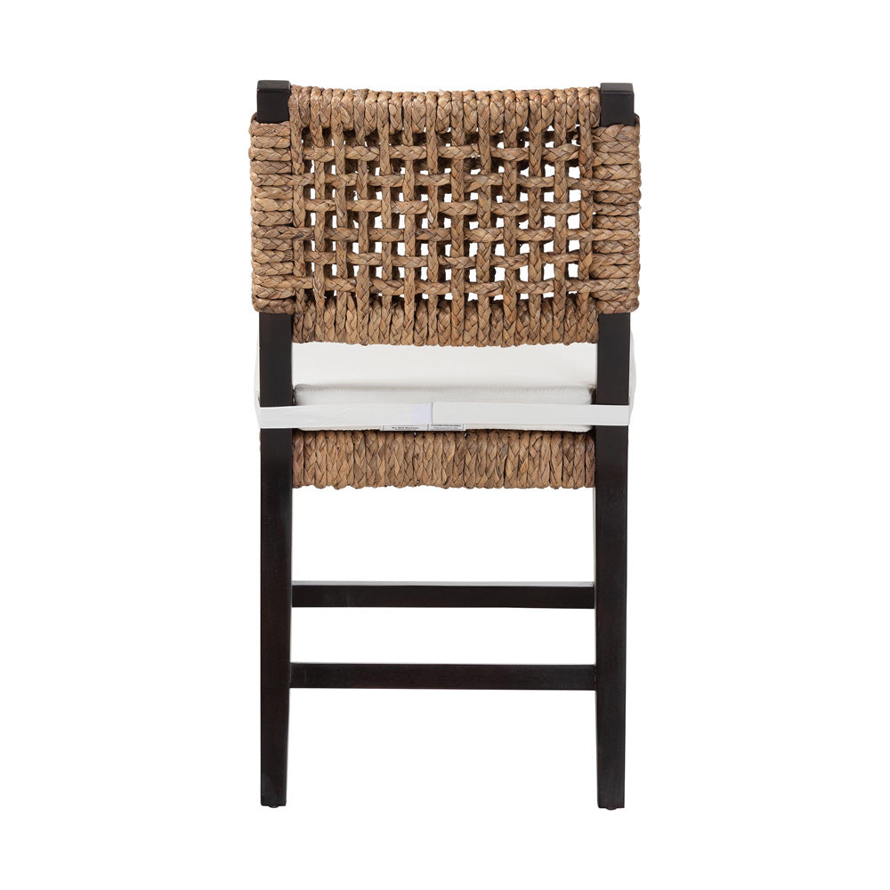 bali & pari - Alise Dining Chair in Dark Brown/Natural Brown - Alise-Mahogany-Cushion-DC view 4