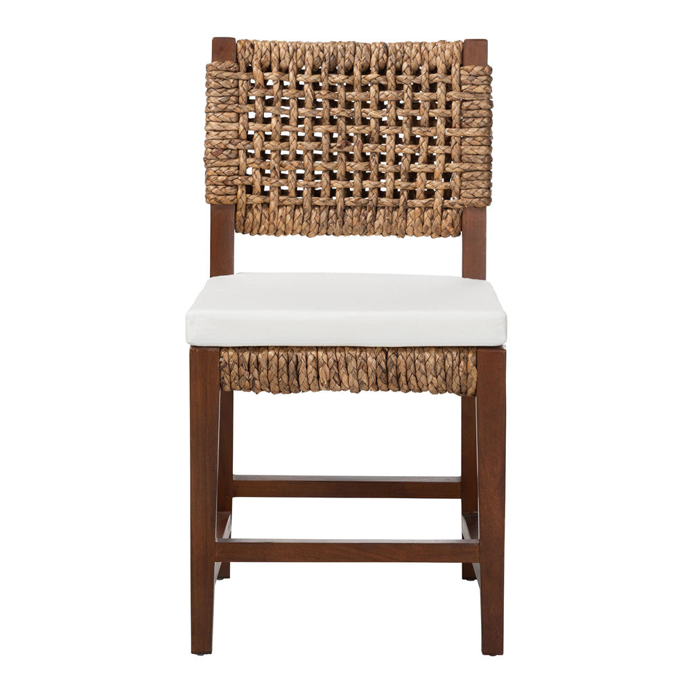 bali & pari - Alise Dining Chair in Natural/Earthy Brown - Alise-Mahogany-Brown-Cushion-DC view 2