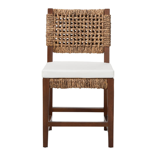 bali & pari - Alise Dining Chair in Natural/Earthy Brown - Alise-Mahogany-Brown-Cushion-DC view 2