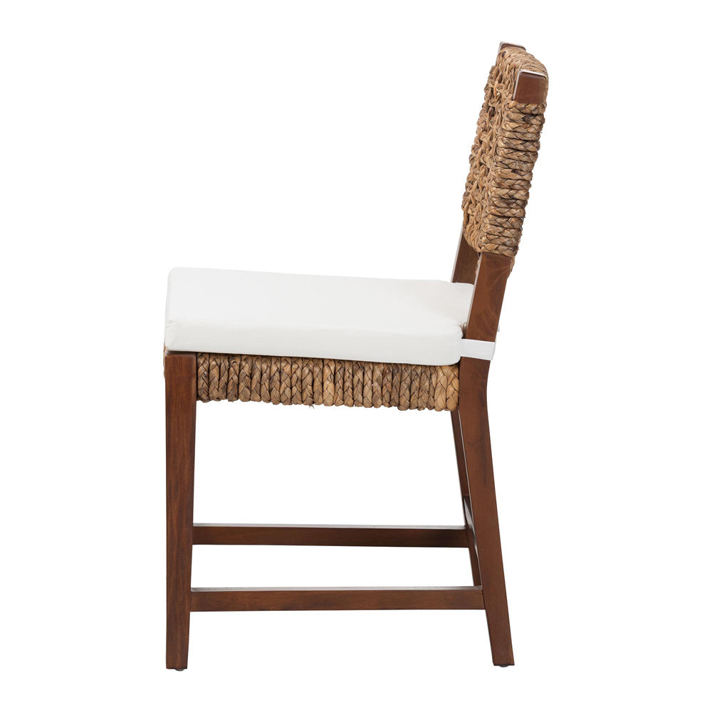 bali & pari - Alise Dining Chair in Natural/Earthy Brown - Alise-Mahogany-Brown-Cushion-DC view 3