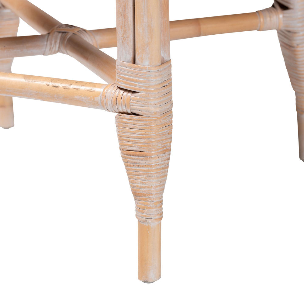 bali & pari - Allen Counter Stool in Whitewash Brown - Allen-White Washed Rattan-Cushion-CS view 6