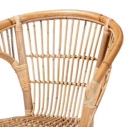 bali & pari - Alleta Set of 2 Dining Chairs in Natural Brown - 12719-Rattan-DC view 4