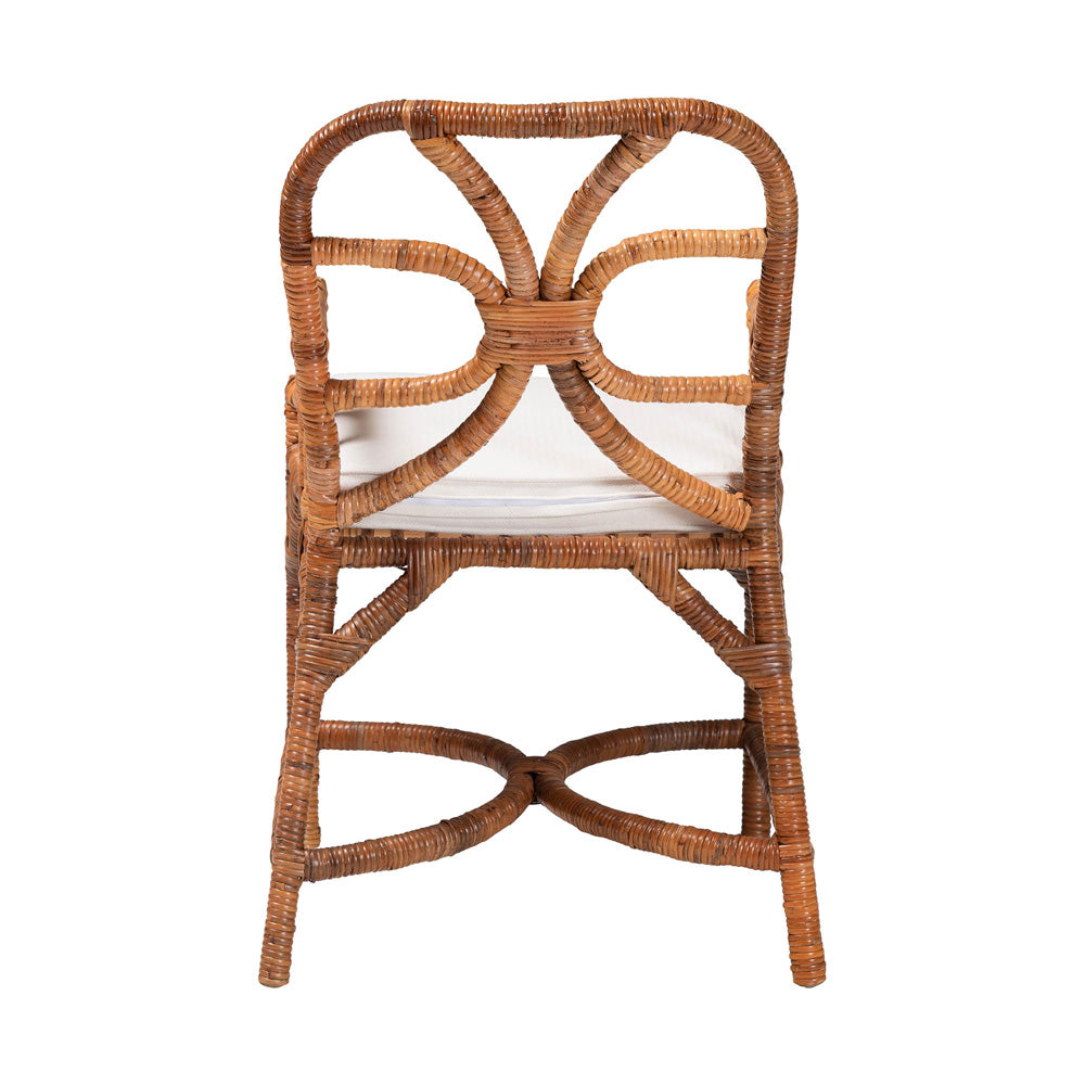 bali & pari - Alondra Dining Chair in Light Honey - Alondra-Light Honey/Rattan-Arm-Cushion-DC view 4