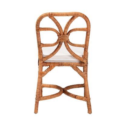 bali & pari - Alondra Dining Chair in Light Honey - Alondra-Light Honey/Rattan-No Arm-Cushion-DC view 4