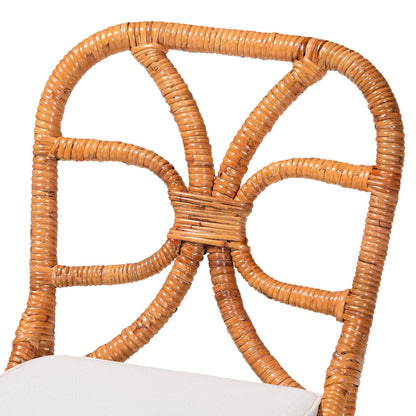 bali & pari - Alondra Dining Chair in Light Honey - Alondra-Light Honey/Rattan-No Arm-Cushion-DC view 5